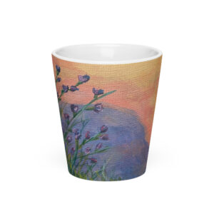 Rock with Flowers at Sunset Mug