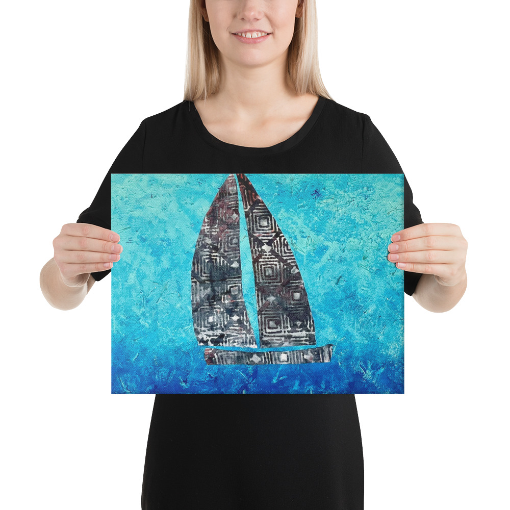 The Sail Boat, Jonestown Texas Canvas - Image 8