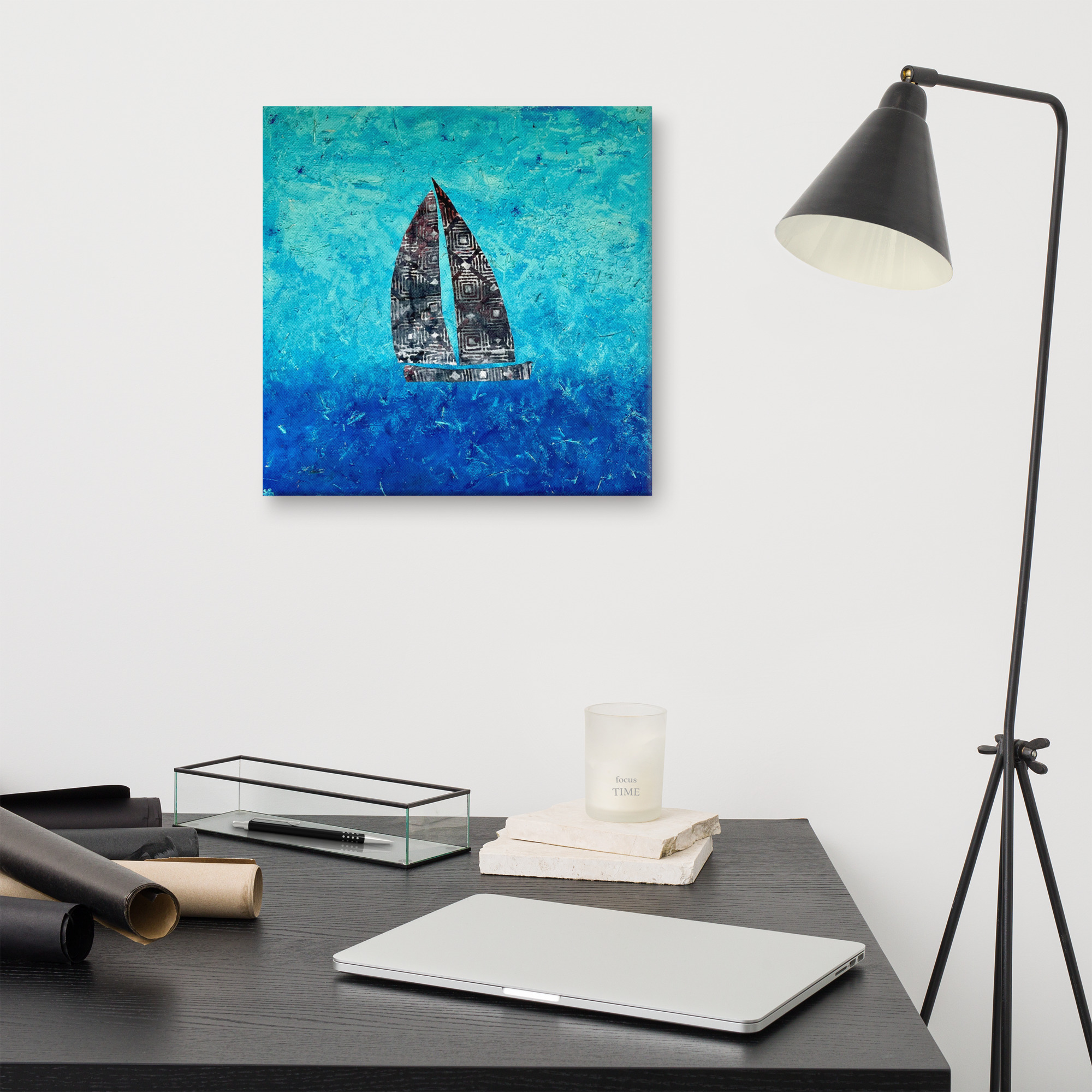 The Sail Boat, Jonestown Texas Canvas - Image 16