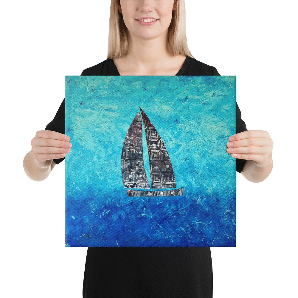 The Sail Boat, Jonestown Texas Canvas - Image 9
