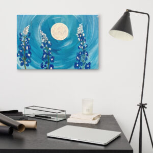 Bluebonnets in the Moonlight | Canvas