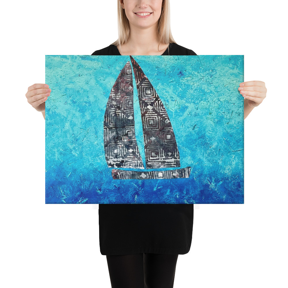 The Sail Boat, Jonestown Texas Canvas - Image 11