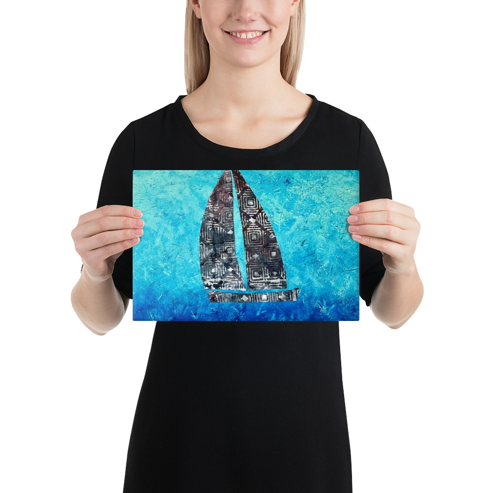 The Sail Boat, Jonestown Texas Canvas - Image 5
