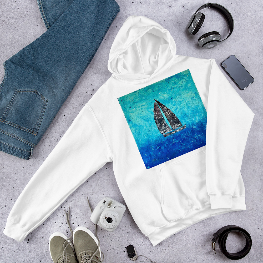 The Sail Boat, Jonestown Texas Unisex Hoodie - Image 5