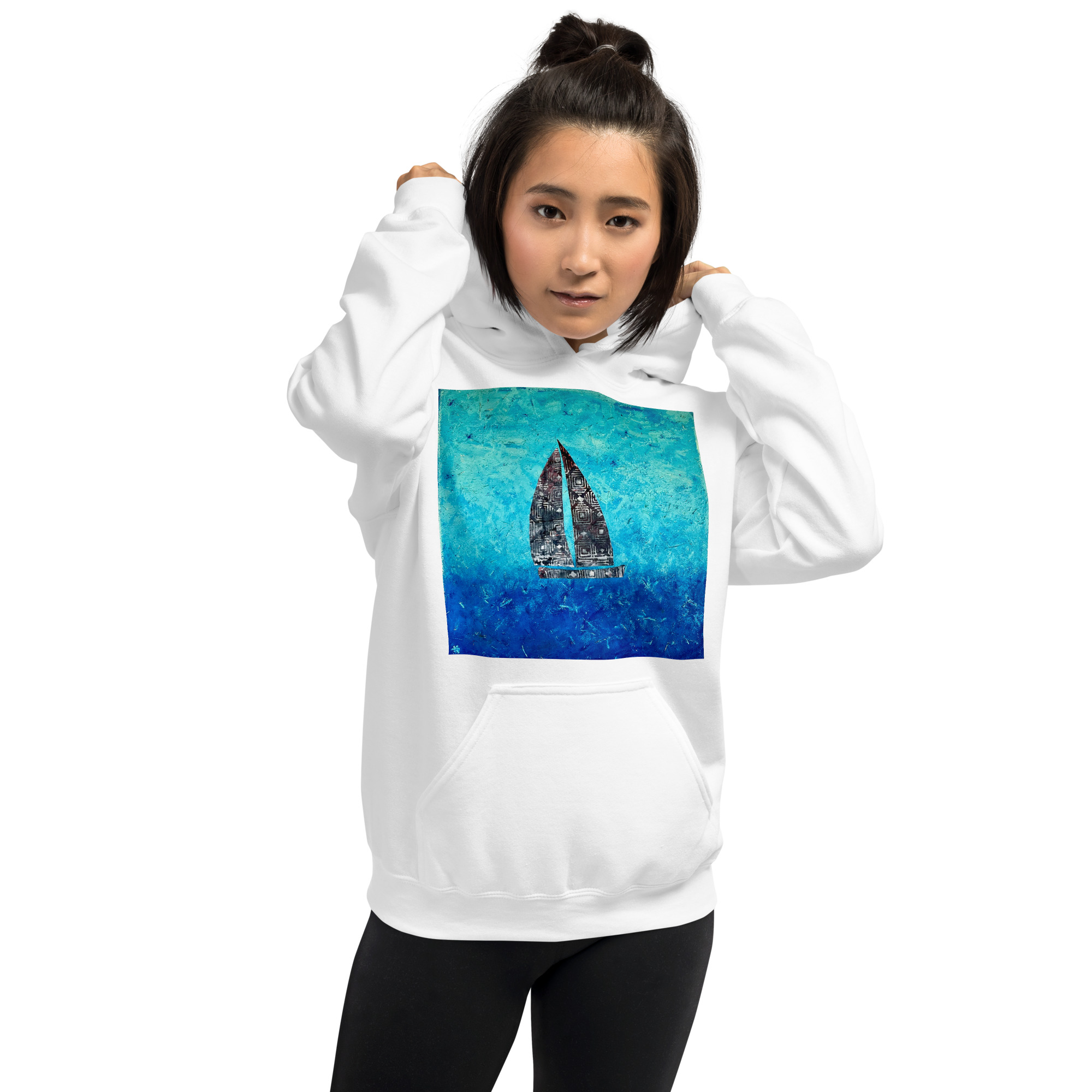 The Sail Boat, Jonestown Texas Unisex Hoodie - Image 8