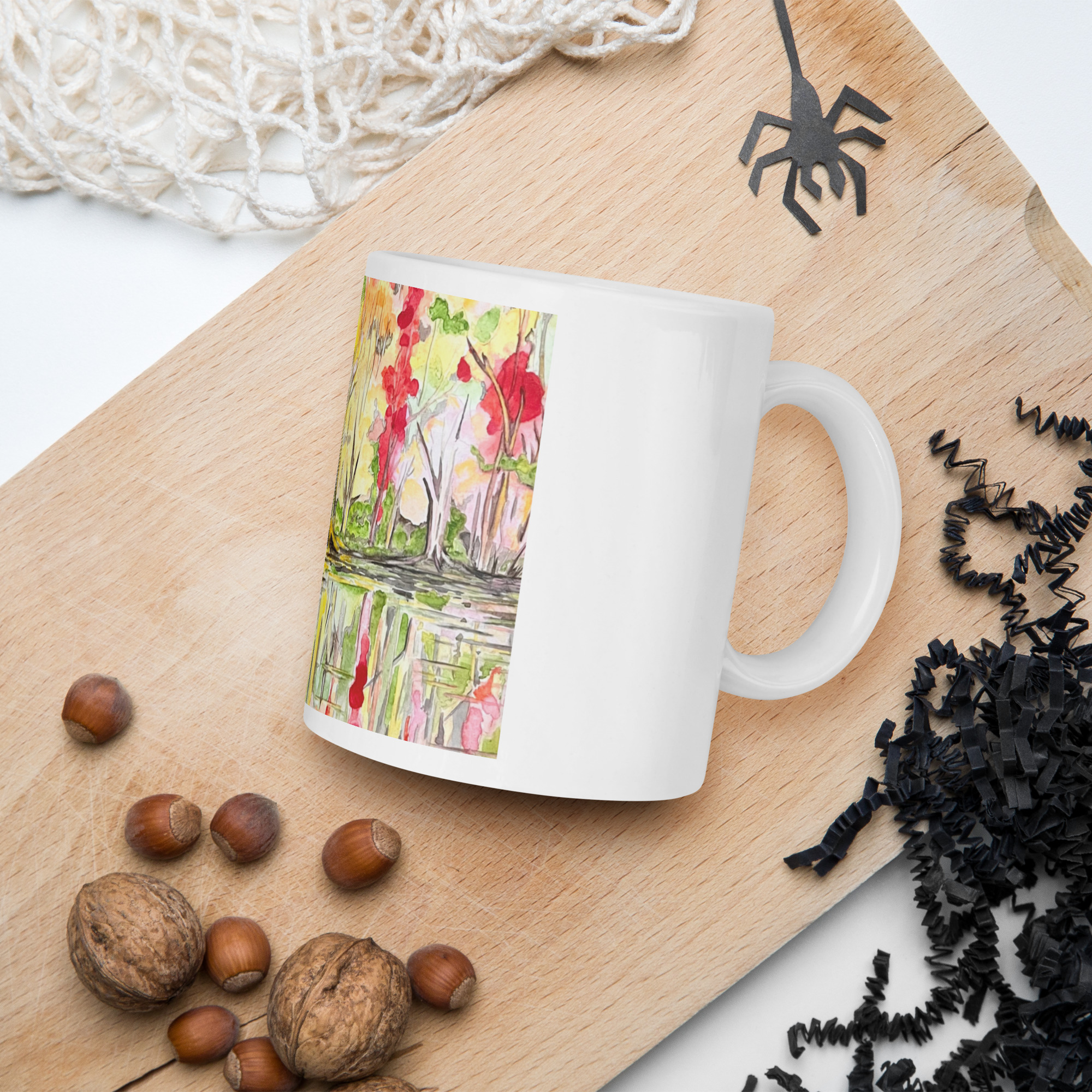 Serene Reflections | White glossy mug - Image 13