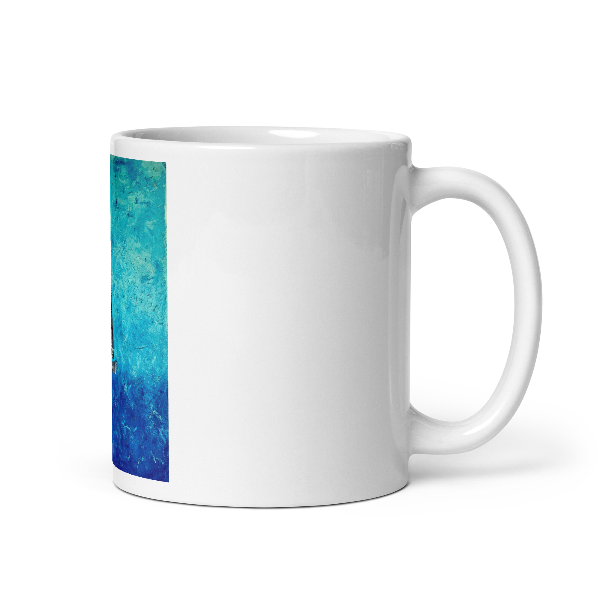 The Sail Boat, Jonestown Texas White glossy mug - Image 2