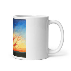 Lago Vista Sunset White glossy mug