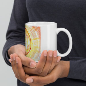 Sun and Moon White glossy mug