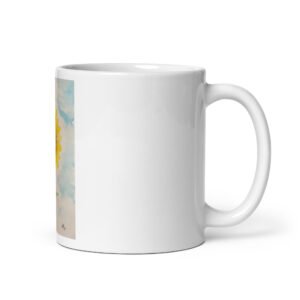 Little Sunflower White glossy mug