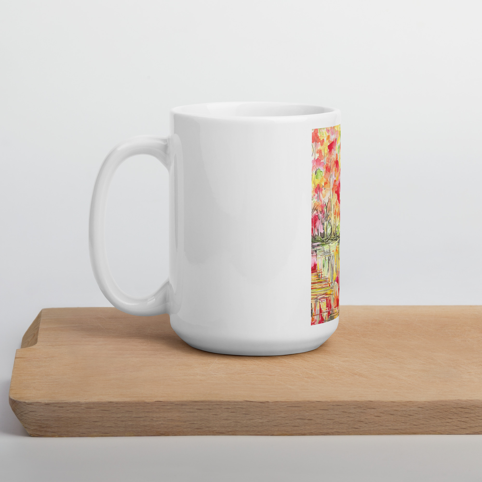Serene Reflections | White glossy mug - Image 7