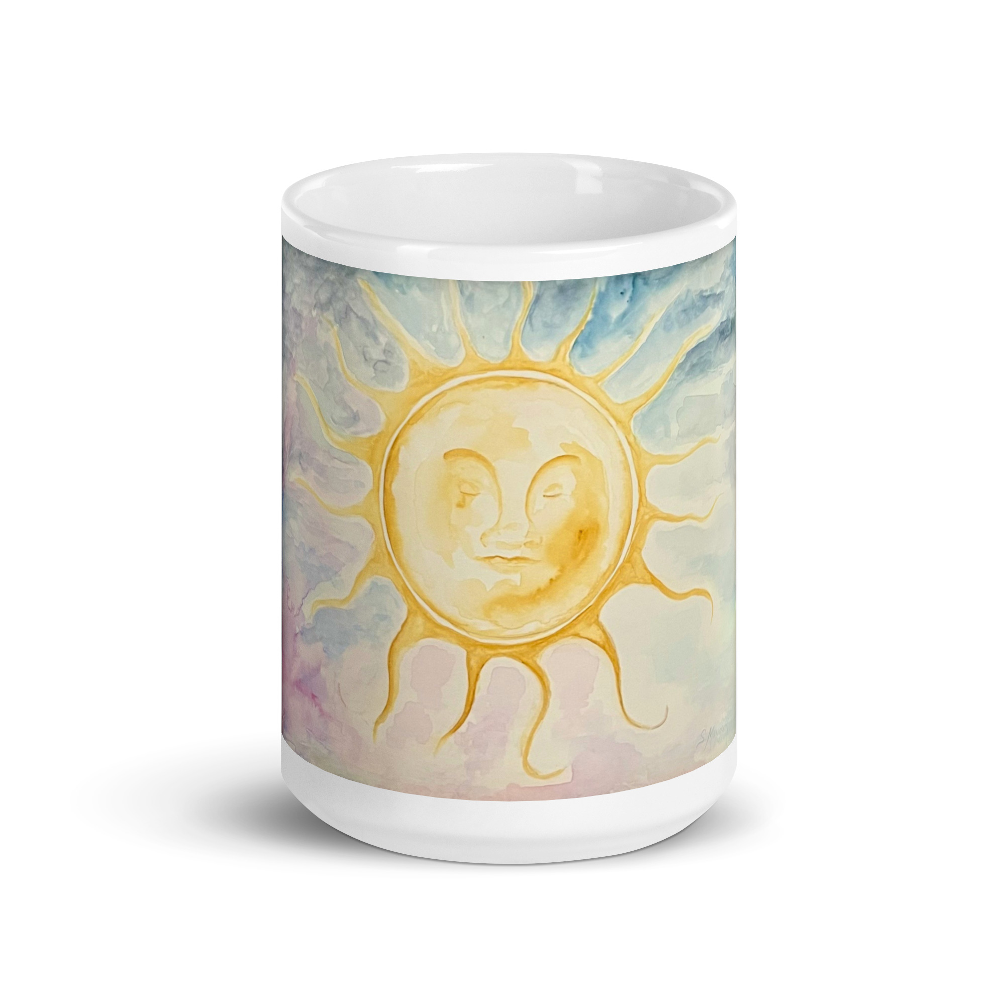 Sleeping Sun | White glossy mug - Image 2