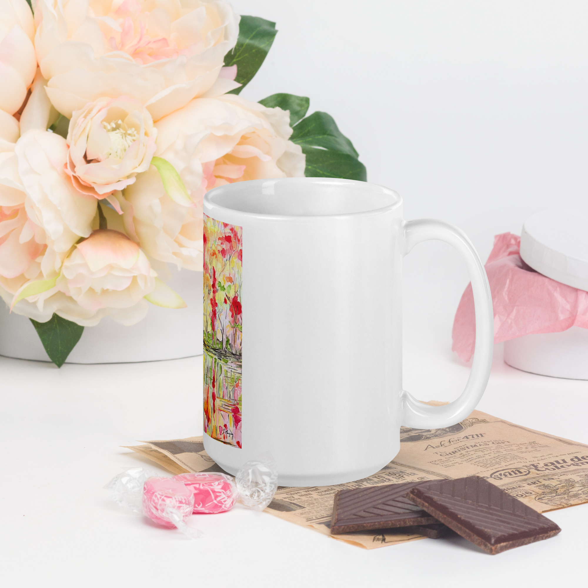 Serene Reflections | White glossy mug - Image 19