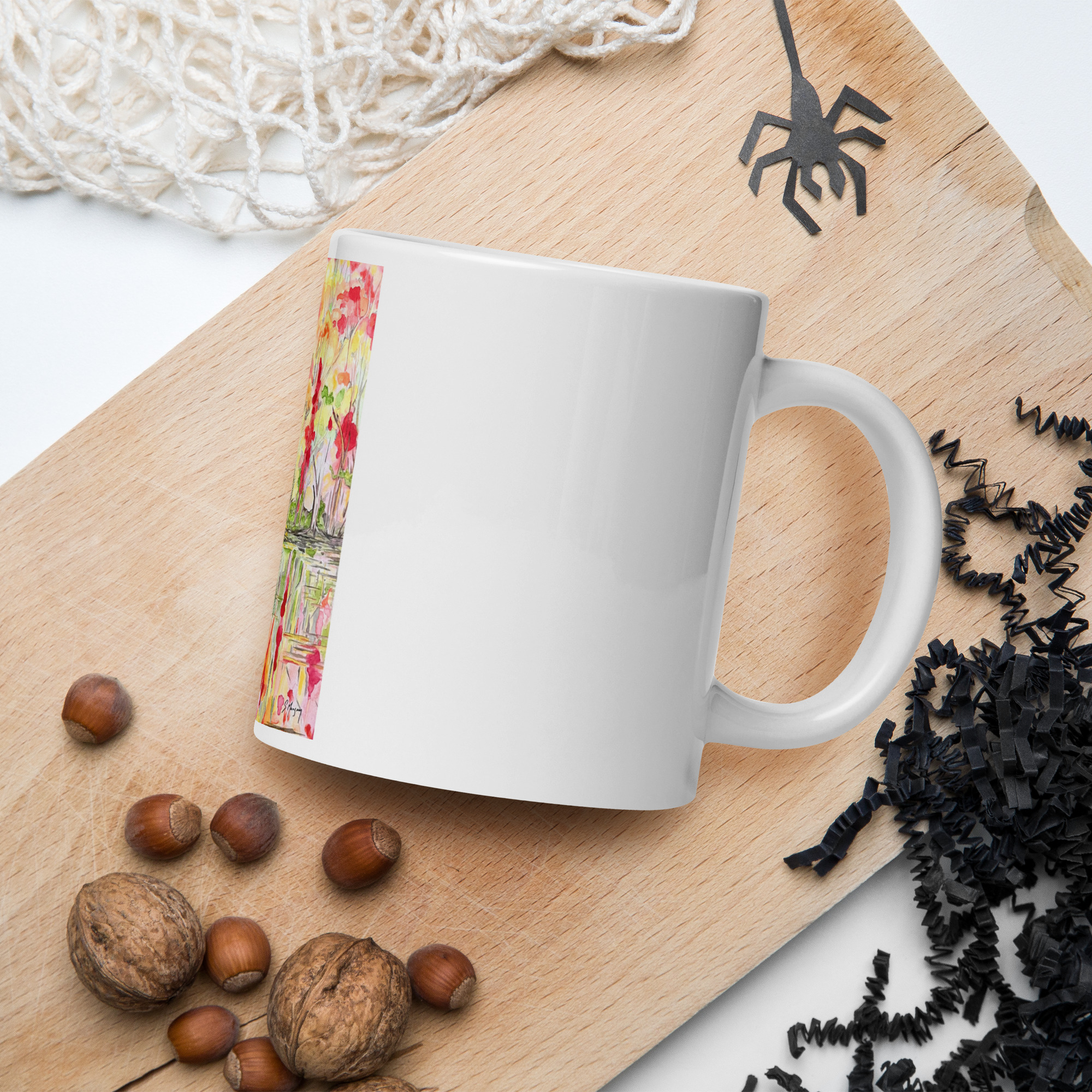 Serene Reflections | White glossy mug - Image 12