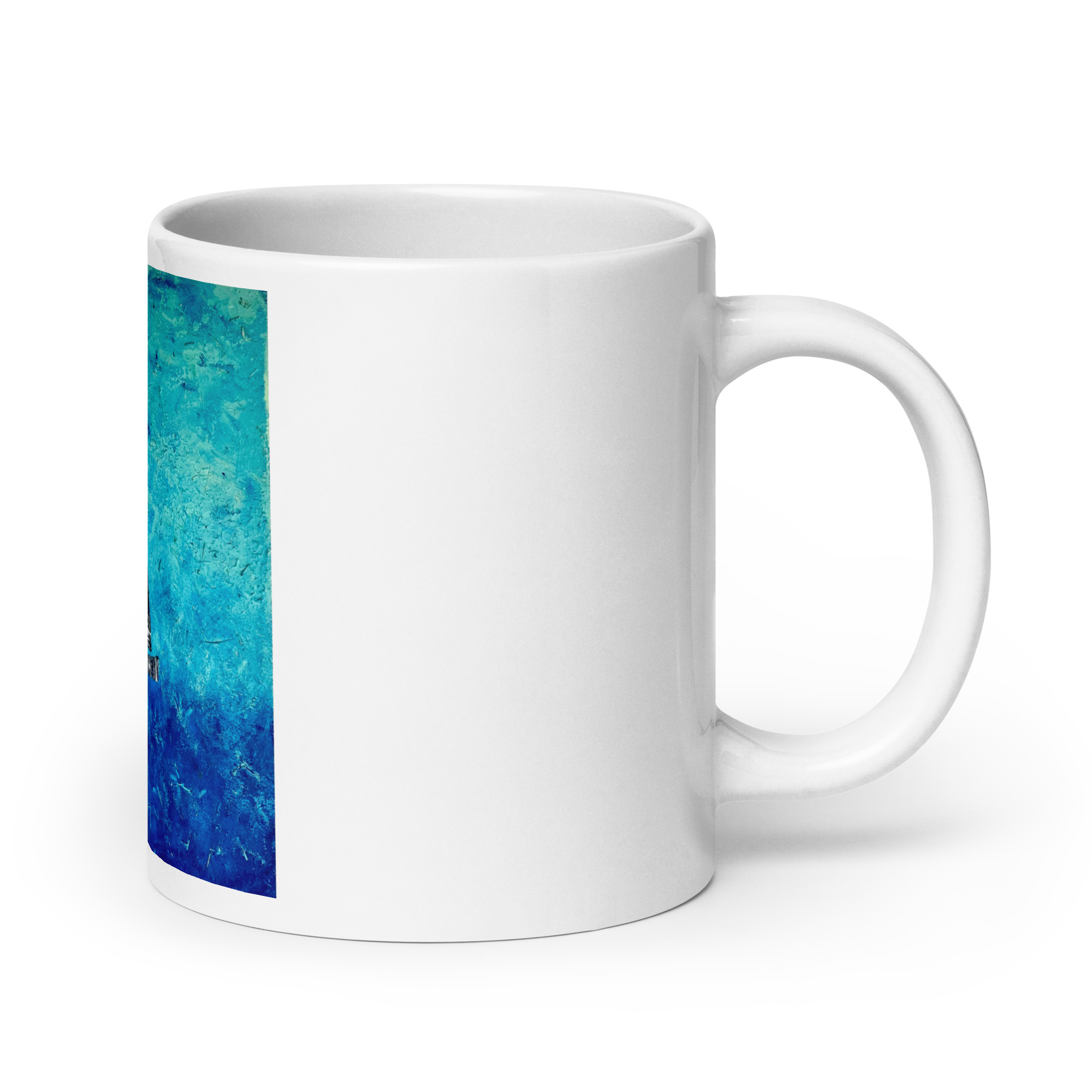 The Sail Boat, Jonestown Texas White glossy mug - Image 7