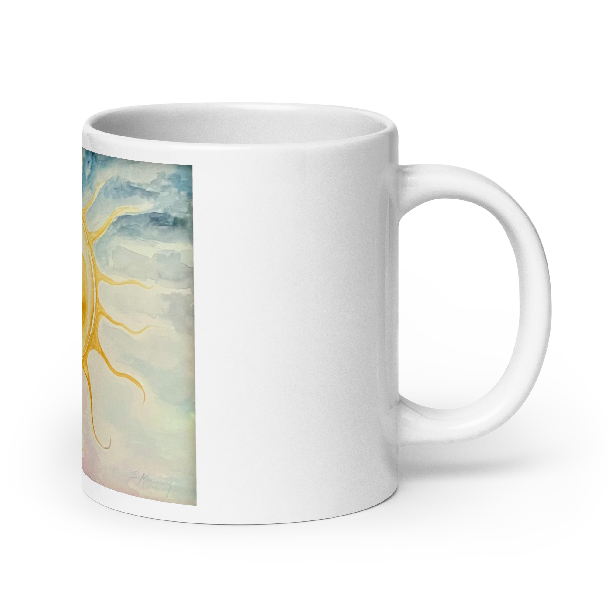 Sleeping Sun | White glossy mug - Image 3